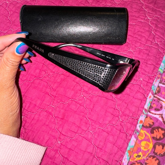 Black Prada frames with Swarovski crystals - Picture 4 of 11